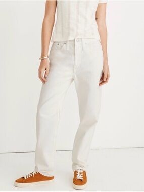 Madewell White DadJean Jeans in Clean White Denim